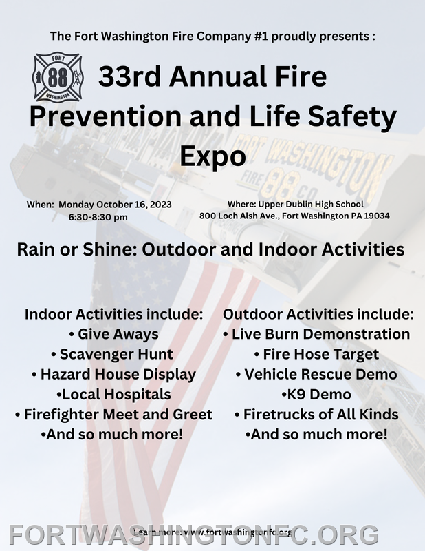 2023 FWFC Fire Prevention and Life Safety Expo Fort Washington Fire